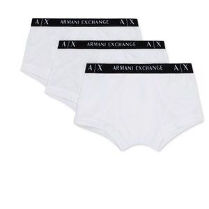 A|X ARMANI EXCHANGE Men's 3-Pk. Monogram Waistband Trunks